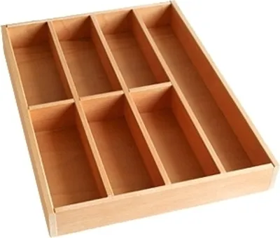 Produktbild von Besteckeinsatz BUCHE 45er Schubl. B 374 x T 472 mm passend für BLUM Legra 16 mm Schubladen