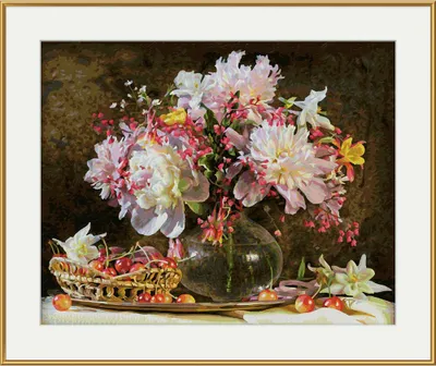 Immagine prodotto di Noris Spiele Painting by Numbers - Bouquet di fiori con ciliegie; 609130773