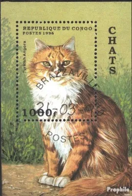 Produktbild von Briefmarken Kongo (Brazzaville) 1996 Mi Block129 (kompl.Ausg.) gestempelt Katzen