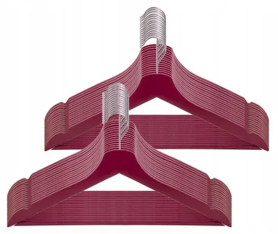 Produktbild von Springos® Holzgarderobe 30 Stück Kleiderbügel Bordeaux