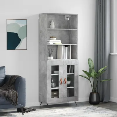 Produktbild von Maison Exclusive - Highboard Betongrau 69,5x34x180 cm Holzwerkstoff