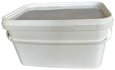 Produktbild von SILPLAST Eimer rechteckig mit Deckel 5L x 1 Kunststoffeimer 5 Liter lebensmittelecht stapelbar Plastikeimer leer Weiß