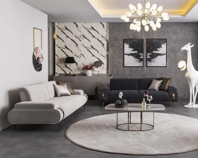 Produktbild von Couch Couchtisch Sofagarnitur Sofa Set Wohnzimmer 2x Sofas 3 Sitzer 3tlg