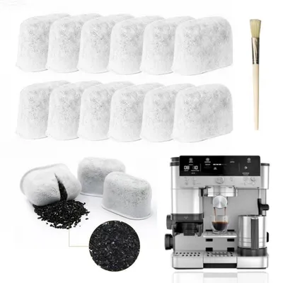 Produktbild von Kaffeemaschine Wasserfilter Einsätze 12 Stück Aktivkohlefilter für Kaffeevollautomaten & Espressomaschinen