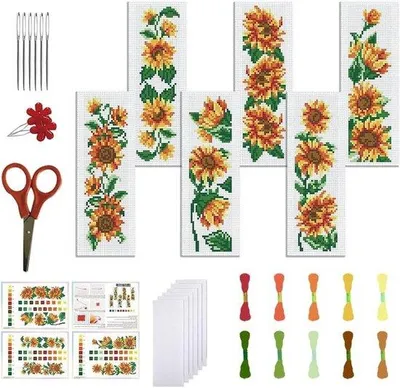 Zdjęcie produktu dla Kreuzstich-Blatt-Halter DIY-Kit - Für Anfänger - Buchliebhaber