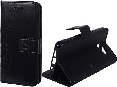 Zdjęcie produktu dla Pokrowiec ochronny w kwiaty na telefon komórkowy Samsung Galaxy A3 2016 czarny