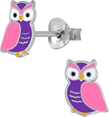 Produktbild von Kinderohrstecker: Mädchen Ohrringe Silber „Eule“