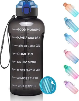 Obrázek produktu pro Láhev na pití 1,5 l, černá, bez BPA, Tritan