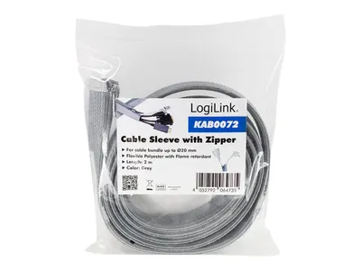 Obrázek produktu pro Logilink Kabelschlauch m.Reißverschluss Polyester Dm30 grau