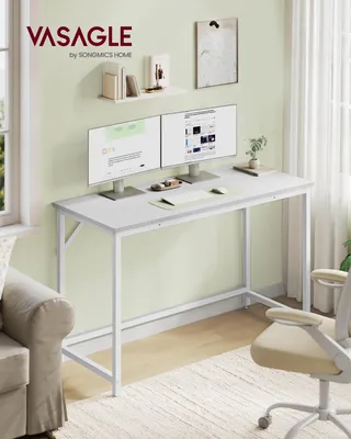 Obrázek produktu pro VASAGLE, stůl do domácí kanceláře, stabilní počítačový stůl, snadná montáž, bílá barva