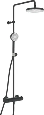 Produktbild von Hansa Regenbrause-Duscharmatur HANSAMICRA 3-strahlig Ausladung 445 470 mm DN 15 Matt-Schwarz, 4435013033