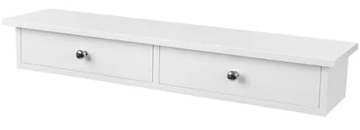 Produktbild von Schreibtischplatten - Wandrechner - Wandregal - Bücherregal - Fotorechner - Weiss - 65x15x10cm