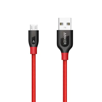 Image de Anker A8142G91, 0,9 m, Micro-USB A, USB A, USB 2.0, Noir, Rouge