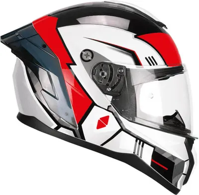Image de Casque intégral CGM 330S RIOT Espace Blanc Noir Rouge Brillant taille S