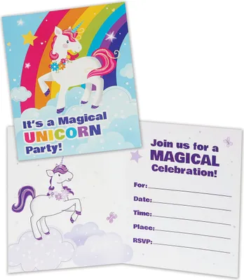 Produktbild von Märchenhafte Einhorn-Einladungen
