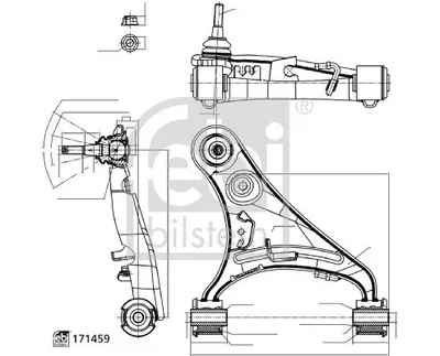 Produktbild von FEBI BILSTEIN 185763 Querlenker Oben Vorne Links für LAND ROVER Discovery IV (L319)
