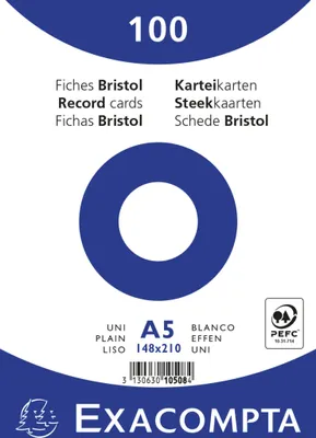 Herlitz Karteikarten A8 Blanko - 500 Stück Weiß