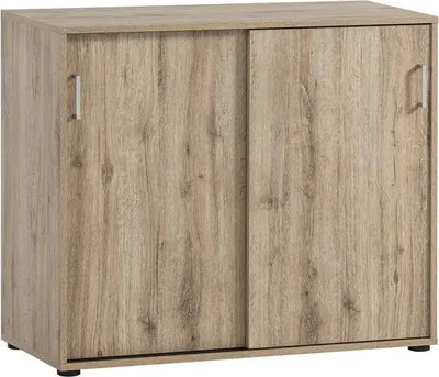Produktbild von Möbelpartner Aktenschrank Fox | HxBxT 84x100x41cm | 2 Schiebetüren | Eiche
