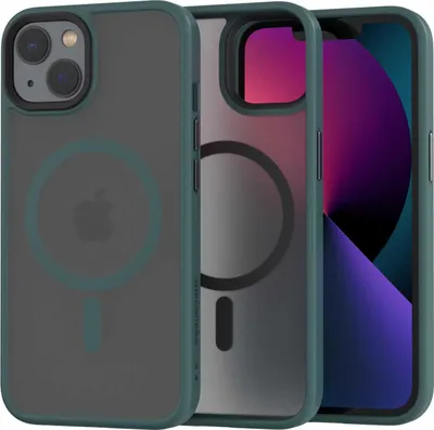 Image de Etui magnétique pour MagSafe SPACECASE Hybrid Mag pour iPhone 13 Vert