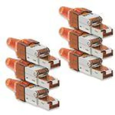 Produktbild von Netzwerkstecker Cat7 CAT 7 RJ45 Stecker 6x Steckverbinder werkzeuglos geschirmt