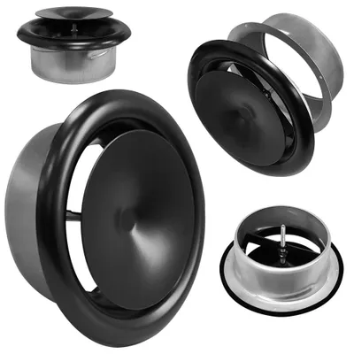 Zdjęcie produktu dla FIXO VBS 160 Anemostat nawiewny Ø 160 mm Czarny mat