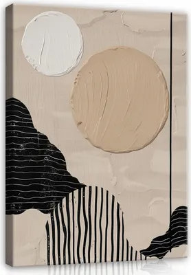 Produktbild von Leinwandbilder Wandbild Abstrakt Boho Beige 60x40 cm XXL Modern Leinwand Bilder Leinwandbild Wohnzimmer Schlafzimmer Wanddeko