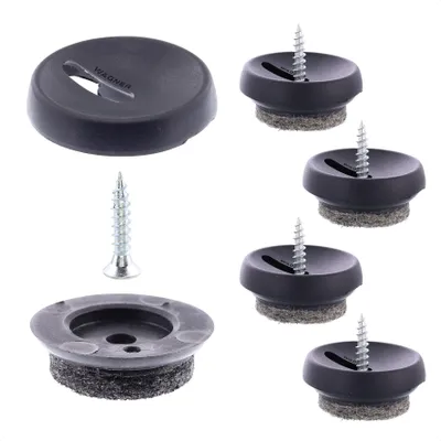 Produktbild von WAGNER QuickClick® Filzgleiter - 4x Schraube, 4x Basis SWING Ø 25 mm & Gleiter ULTRASOFT Ø 25 mm, DE Ware - 16780900