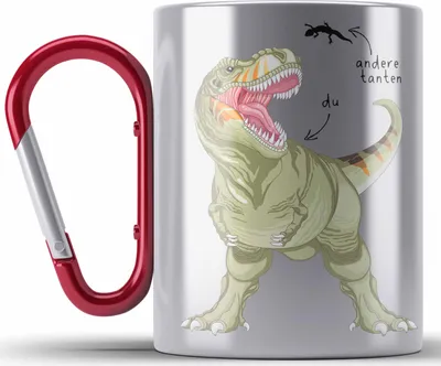 Produktbild von Trendation - Andere Tanten Du Edelstahl Tasse Karabiner Geschenk für Beste Tante Karabiner Edelstahl Tasse Karabiner Edelstahl Geschenkidee Tante Geburtstag Lustig (Rot)