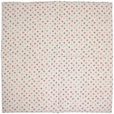 Produktbild von Johanniskernkissen 40x40cm 4-Kammer XXL Bio Stoff Punkte - Wärmekissen - Körnerkissen