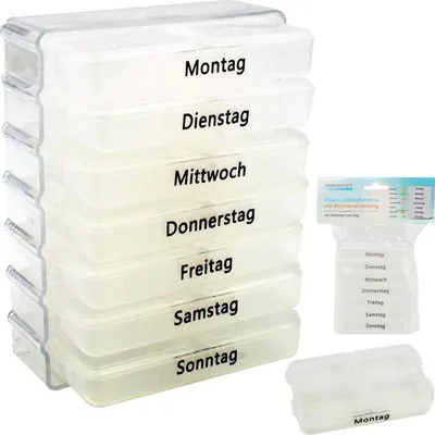 Produktbild von MARVITA Pillen-/Tablettenbox 9,5x7,5x4,2cm transparent