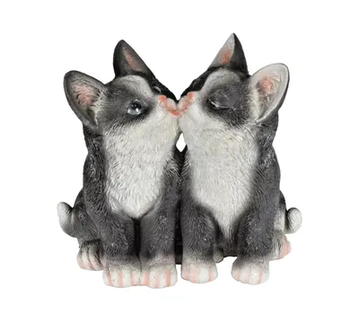 Produktbild von Katze Katzen Paar Deko Garten Tier Figur Skulptur Kind Baby Dekofigur Statue