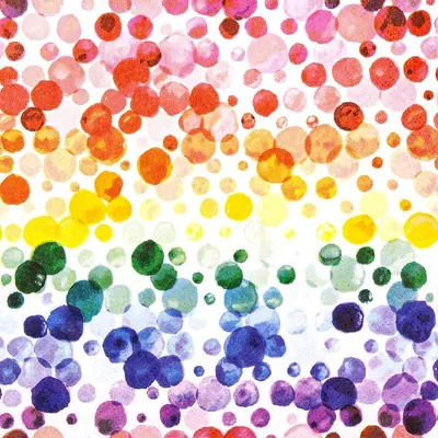 Produktbild von 20 Servietten Colourful Dots - Punkte in Regenbogenfarben 33x33cm