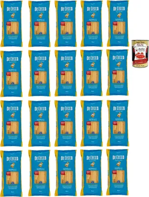 Produktbild von De Cecco Pasta Mafaldine n. 2 100% Italienisch Nudeln 20x 500g + Italian Gourmet Polpa 400g