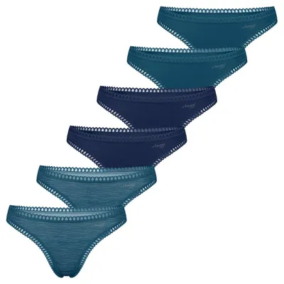 Produktbild von sloggi 6er Pack GO Crush String Komfortabel und atmungsaktiv, Zierborte an den Säumen, Im praktischen Mehrfachpack