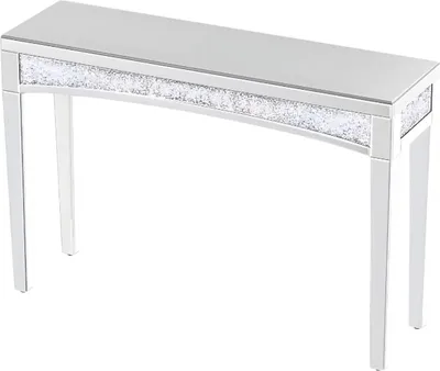 Obrázek produktu pro Konzolový stolek Blingi – nástěnný stolek – odkládací stolek – stříbrný – zrcadlový design – 120 cm – moderní elegance