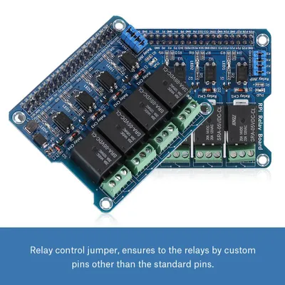 Obrázok produktu pre Rozširujúci modul s doskou výkonového relé podporuje modely RPi a / b / 2 B / 3 B pre Raspberry Pi