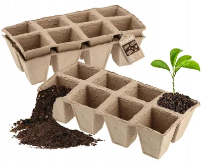Obrázek produktu pro KADAX rašelinové květináče "Turgon", rozložitelné, květináče pro pěstování, 24 kusů, 6 cm
