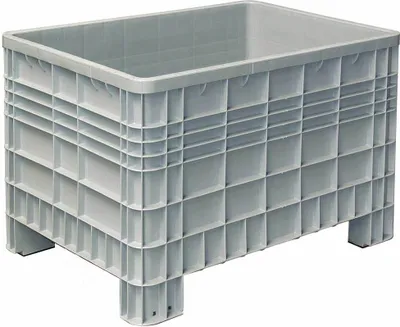 Produktbild von Palettenbox mit Aussenrippen und 4 Füßen, LxBxH 1170 x 800 x 800 mm