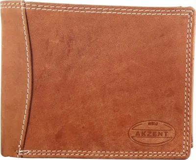 Produktbild von Akzent Herren Geldbörse aus Echtleder. Format 12 x 9 cm.