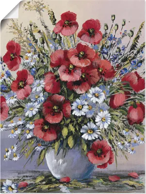 Produktbild von ARTland Poster Rote Mohnblumen Größe: 45x60 cm