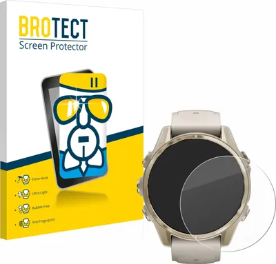 Produktbild von BROTECT Schutzglas für Garmin Fenix 8 (43 mm) Schutzfolie Panzer Folie Glas Display Schutz klar