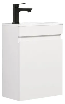 Waschtischset 40 cm mit Unterschrank, Wandmontage, Weiß
