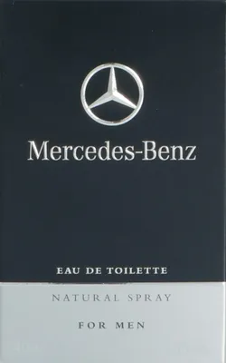 The image shows the packaging for Mercedes Benz For Men Eau de Toilette.