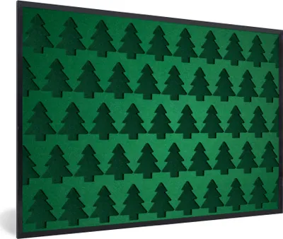 Produktbild von MuchoWow® MuchoWow® Gerahmtes Poster Weihnachtsbäume - Weihnachten 30x20 cm - Poster mit zchwarzem Bilderrahmen - Kunstdruck - Bild-Poster