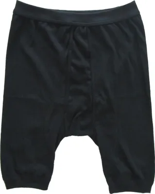 Produktbild von HERMKO 3980 2er Pack Herren Longpant mit Eingriff, hoher Leib aus 100% Baumwolle, Größe:D 6 = EU L, Farbe:schwarz