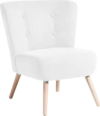 Produktbild von Sessel Kassi Bezug Veloursstoff Buche natur / creme 22385