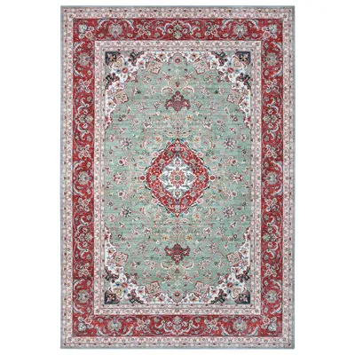 Zdjęcie produktu dla Dywan orientalny do salonu 200x290cm, czerwono zielony płaskotkany