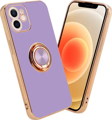 Produktbild von Cadorabo Schutzhülle für Apple iPhone 12 MINI Hülle in Lila Etui Case Cover Kameraschutz magnetische Autohalterung