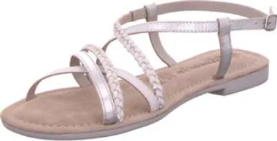 Produktbild von Tamaris Damen Sandalen in Silber – bequeme und luftige Sommerschuhe für den täglichen Gebrauch