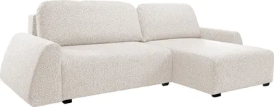 Produktbild von DomoHome Moderner Ecksofa ALMI mit Schlaffunktion, Bettkasten, Wellenfedern Komfortable Sitzpolsterung Elegantes Design Rechte Seite 160x275 cm Beige